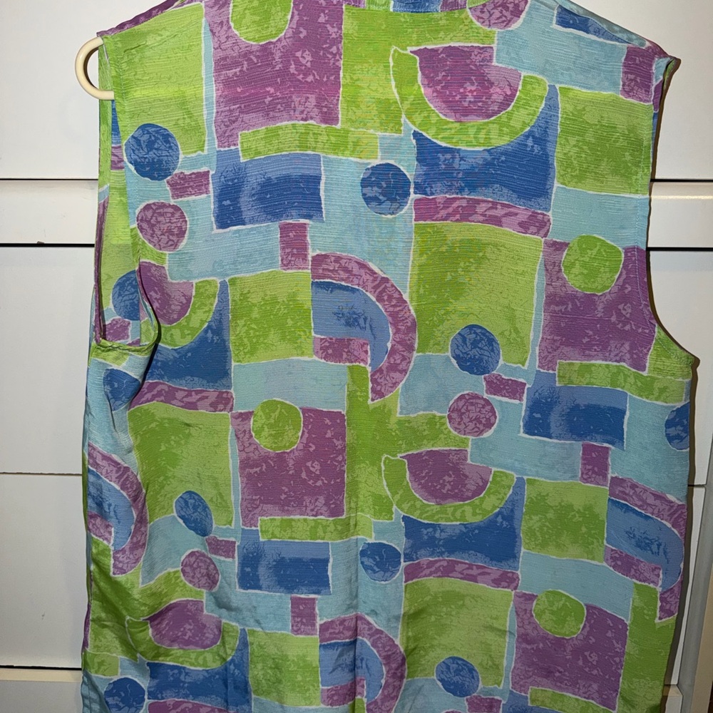 Colorful Geometric Women's Top - Picture 2 of 2